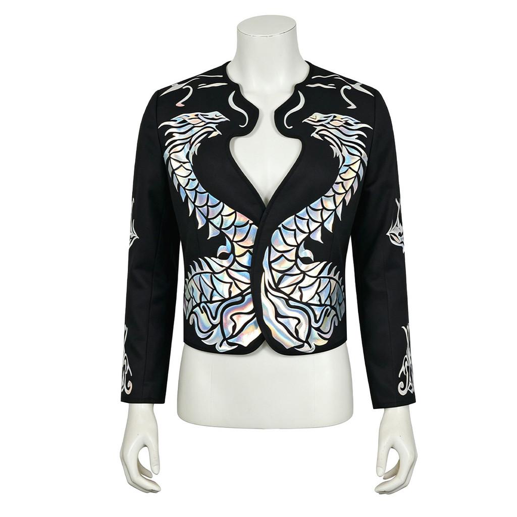Michael Bad Dragon Pattern Performance Costume With Polyester Material For Concerts And Cosplay