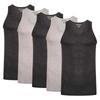 Keanu Mens Ribbed Cotton Blend Fitted Vest Top (Pack of 6)