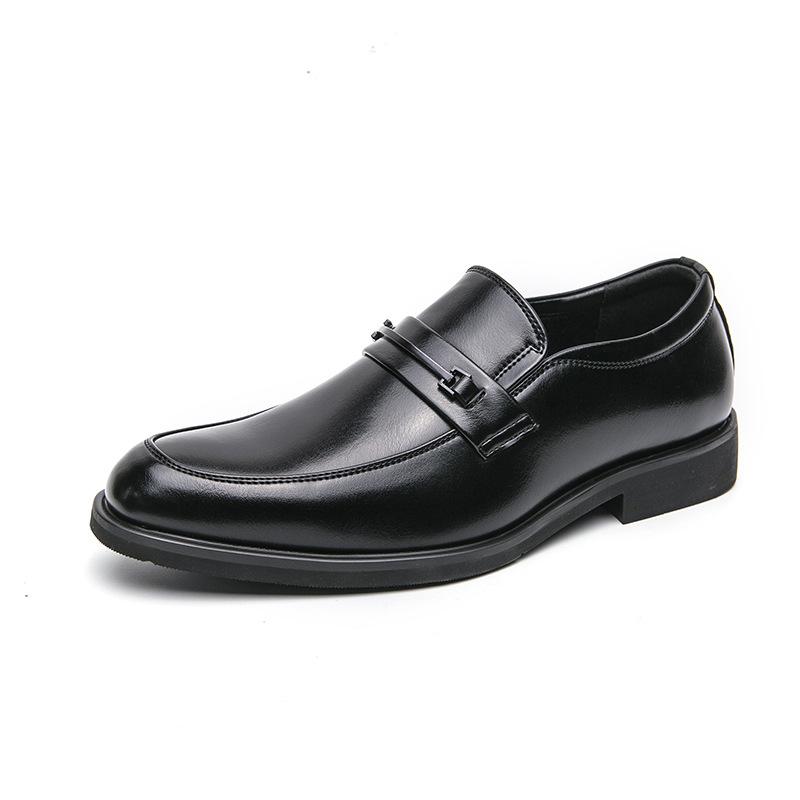Large size leather shoes men's new versatile fashion British soft sole men's one-pedal business dress groom wedding shoes