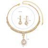 1Set  Bridal Jewelry Sets For Women Simple Earring Necklace Set Exquisite  Necklaces Earrings Set Gifts
