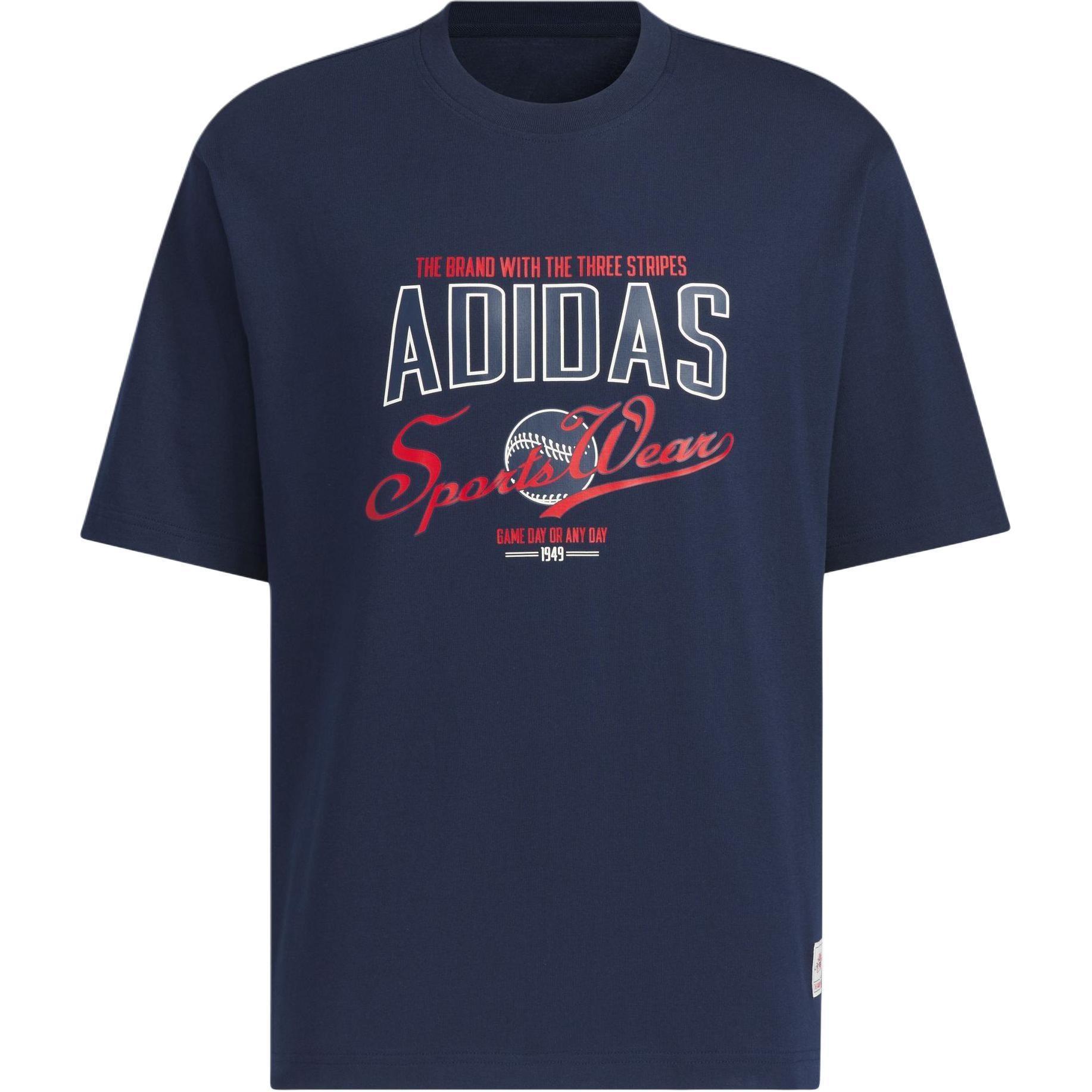 adidas MS Crewneck T-Shirt Asia Sizing Dark Blue Men s JN9473 L