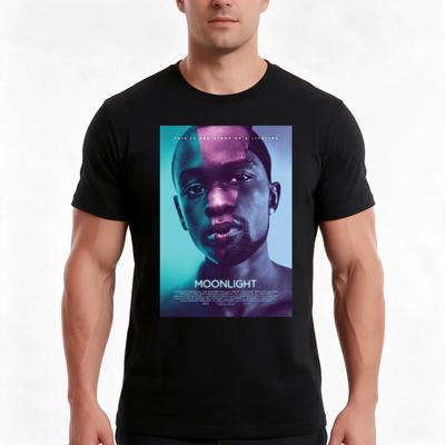 Moonlight Poster Tshirt Summer Casual Cotton Tee Oversized Streetwear Tops Vintage Graphic Print Loose Fit Short Sleeve