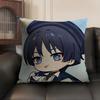Wanderer Cute Genshin Impact Cushion Cover Natural Linen Organic Fabric Double-Sided Printing Sofa Home Decor Gift Pillow Case