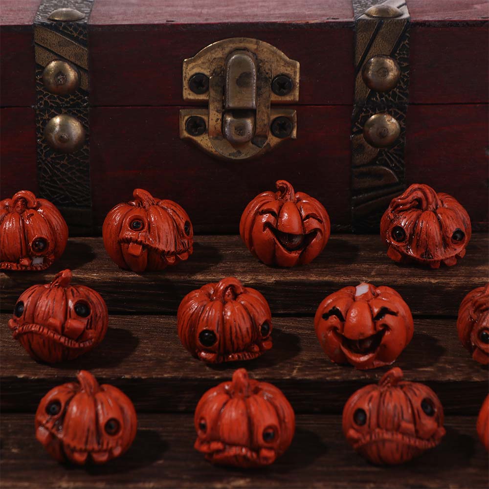 16Pcs Resin Mini Pumpkin Figurine Creative Resin Pumpkin Statue  Home Decoration