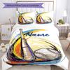Set Biancheria da Letto Baseball con Nome Personalizzato 3 Pezzi Copripiumino Chiusura Include 1 Copripiumino e 2 Federe, Morbido e Confortevole per Tutte le Stagioni.