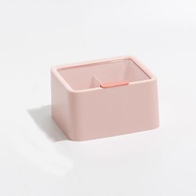 Boîte de Rangement pour Rouges à Lèvres Grande Capacité Double Couche Conception à Grilles Boîte de Rangement Transparente avec Couvercle pour