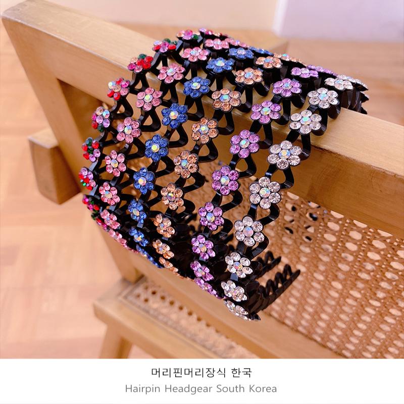 Fashion Pearl Non-Slip Rhinestone Hairbands Elastic Flower Child Hair Hoop Bands Headband Bezel Girls Hair Accessories