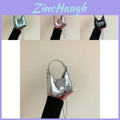 Stylish Mini Handbag For Girls With Bowknot Design Trendy Pu Leather Crossbody Bag