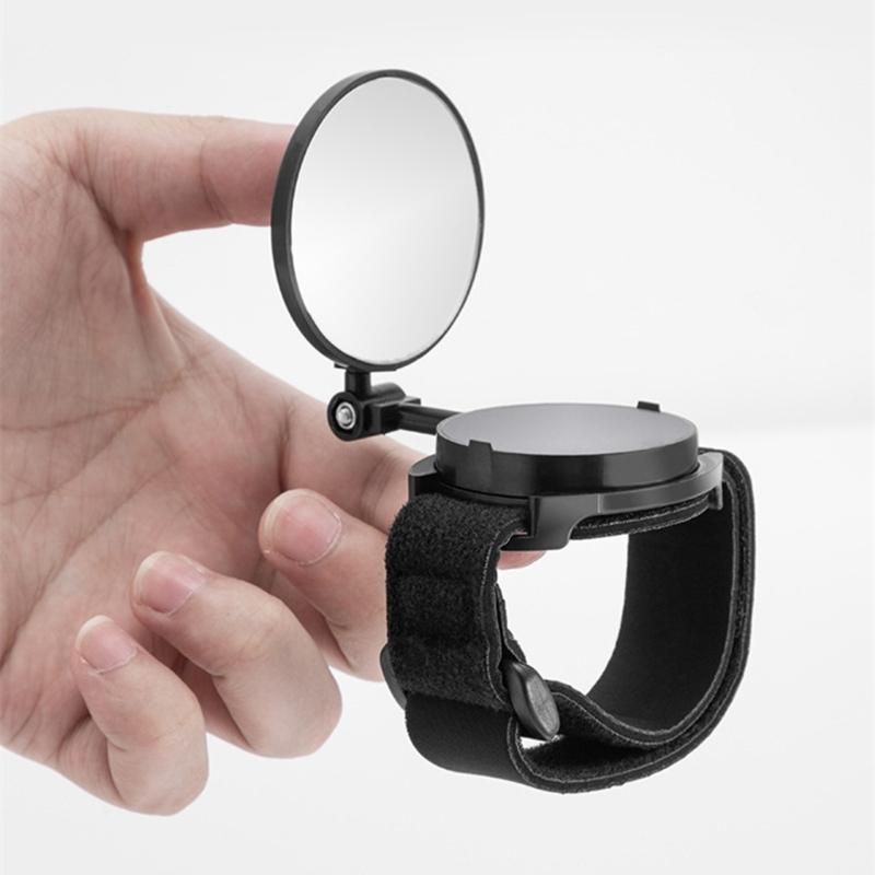 360 Degree Adjustable Bike Rearview Mirror Wristband Rear View Mirror Arm Wear