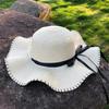 Simple Foldable Wide Brim Floppy Girls Straw Hat Sun Beach Women UV Protect Travel Caps Accessories