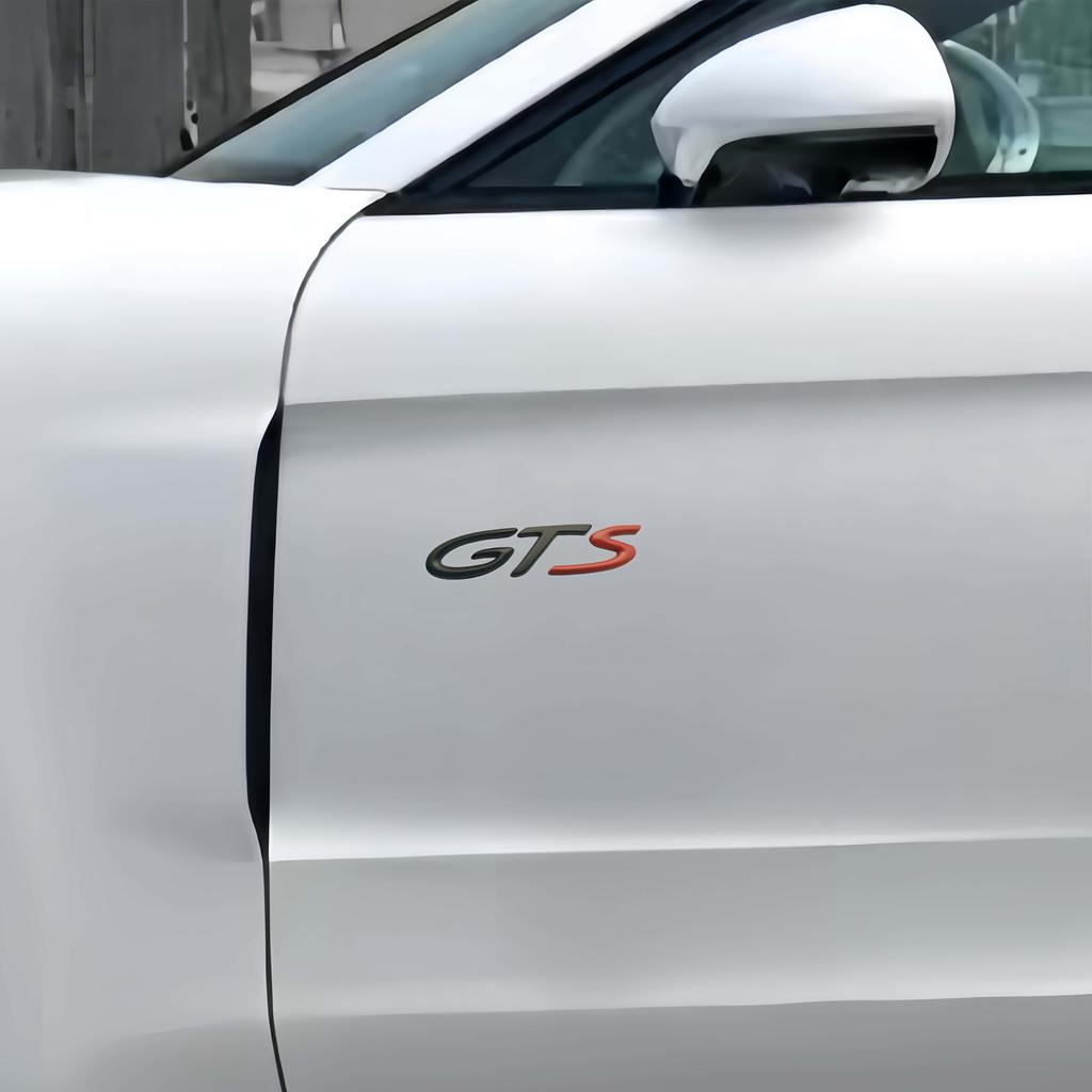 1pc 3D Metal GTS Emblem Decal Side Fender Rear Trunk Badge Sicker for Panamera Taycan Mayenne 911 718