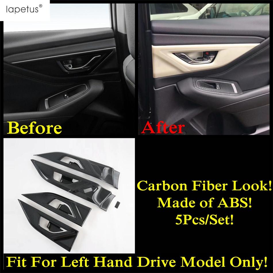 For Subaru Outback   Head Lamp Steering Wheel Gear Water Cup Holder Gear Shift Panel Cover Trim Carbon Fiber Accessories