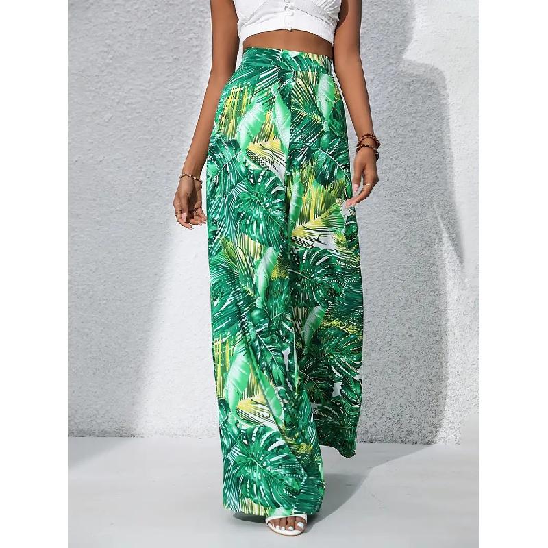 2026 Summer Casual Pants Printed Wide-Leg Pants New Women's Fashion