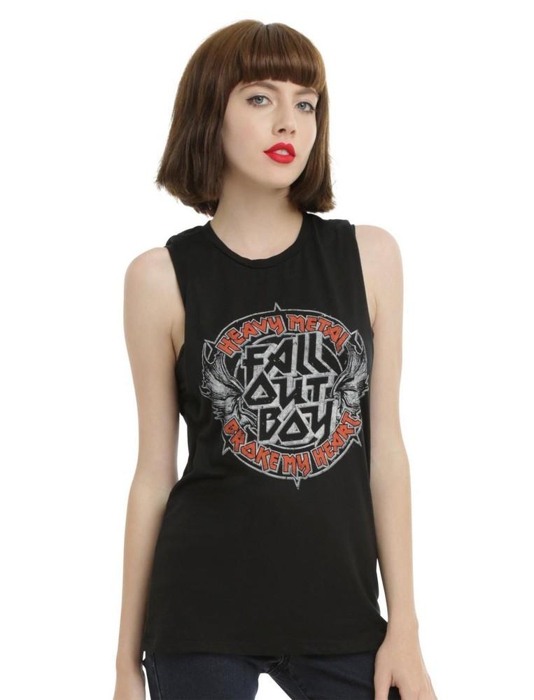 Fall Out Boy Juniors Heavy Metal Broke My Heart Muscle Top Shirt NWT XS-3XL Unisex T-Shirt XXL