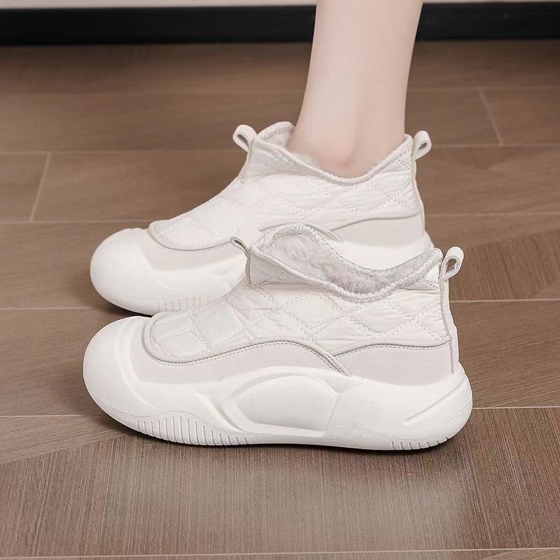 Short Snow Boots Winter Velvet Warm Boots Platform Cotton Shoes Mother Shoes