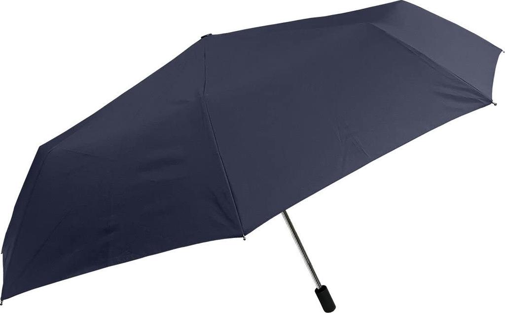 Nakatani Folding Plain Big Size Men's Umbrella, Windproof, Navy, [423-028] Hand-opening 60cm,