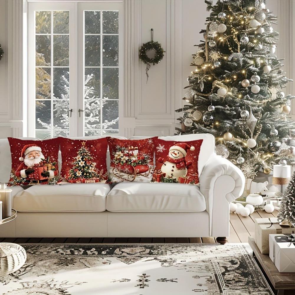 1pcs Christmas-themed Pillow Covers Set ,Suitable for Christmas home decoration pillowcase, without pillow core.