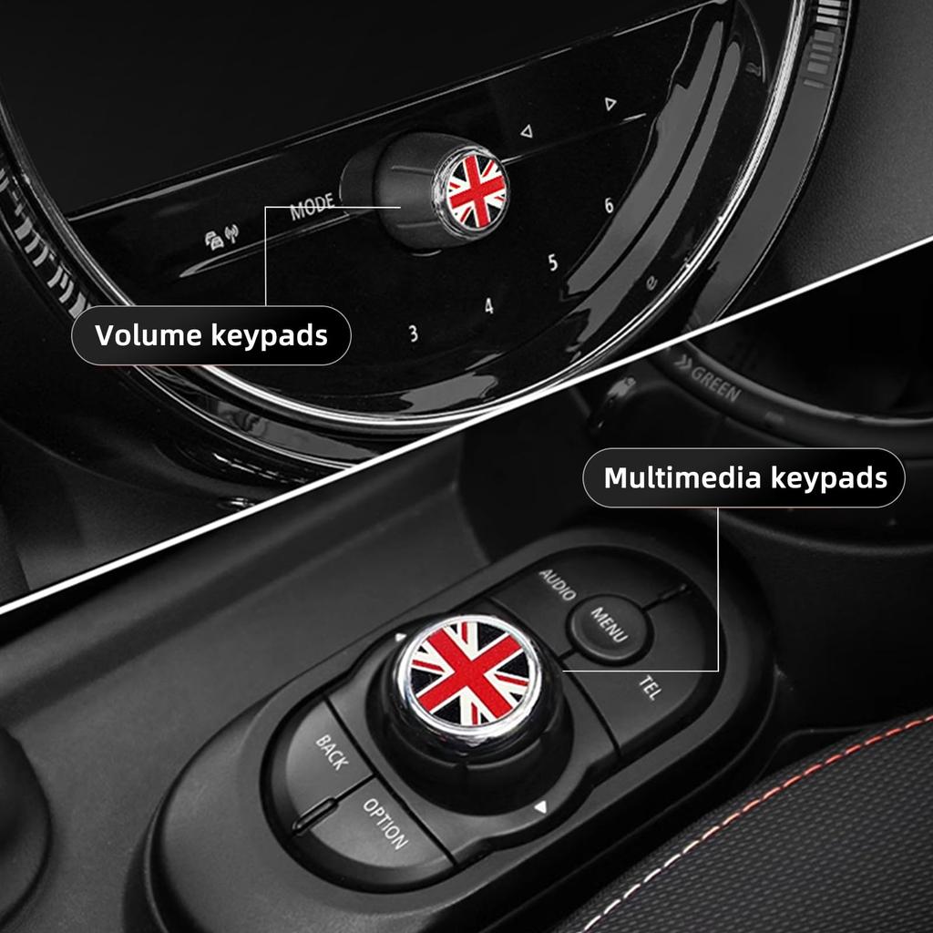 FDAIUN For BMW Mini F Series Volume Button Decoration Accessory Leather Material Stylish Custom