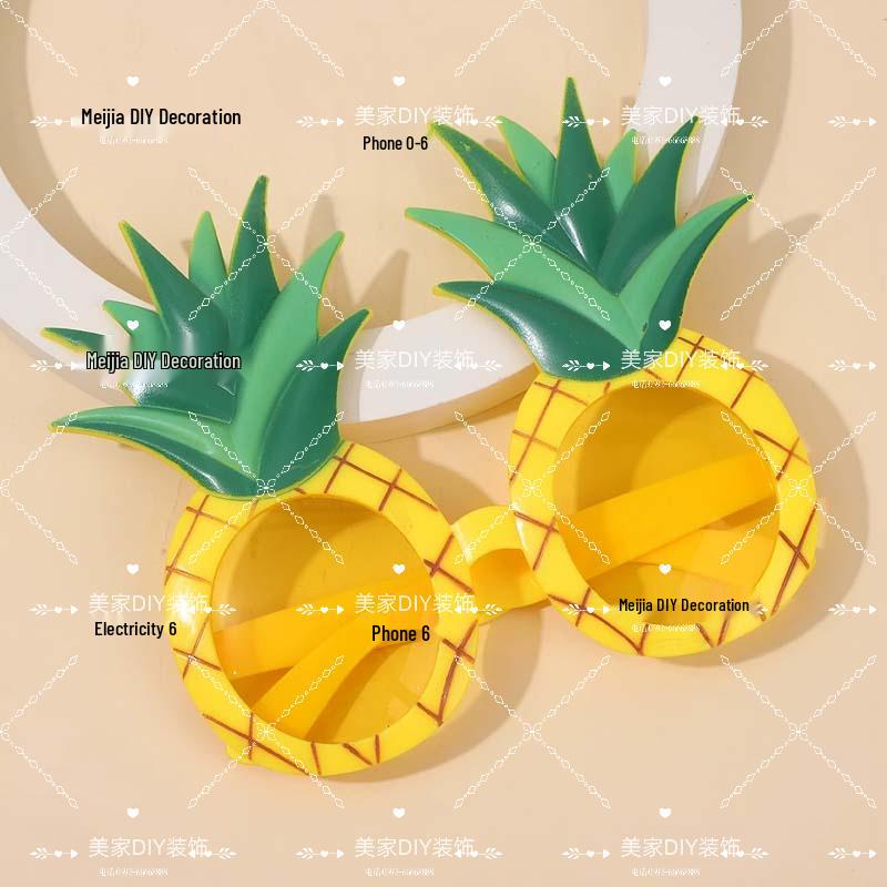 Festa Danzante sulla Spiaggia delle Hawaii Oggetti di Scena per Adulti: Occhiali da Sole Divertenti Anguria e Ananas