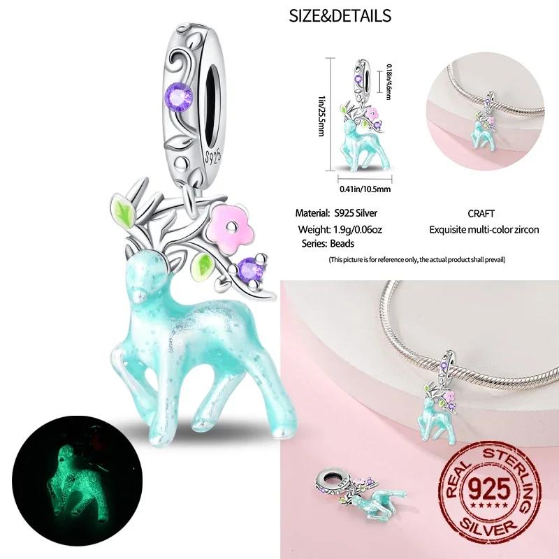 Copper Luminous Astronaut Planet Spaceship Elf Deer Charms Beads Fit Diy Original Bracelets Necklace Jewelry