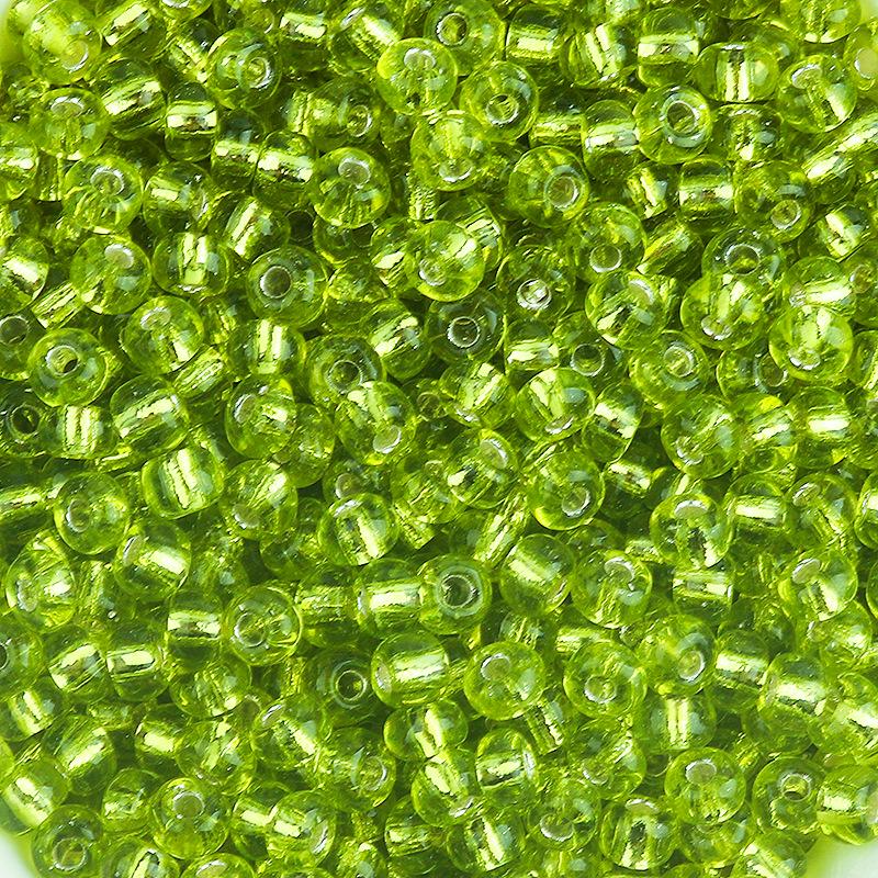 Versilberte 4mm farbige Glasperlen für DIY Armbänder und Accessoires