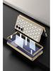 Samsung ZFold7 Luxury Diamond Lattice Leather Case with Integrated Screen Protector