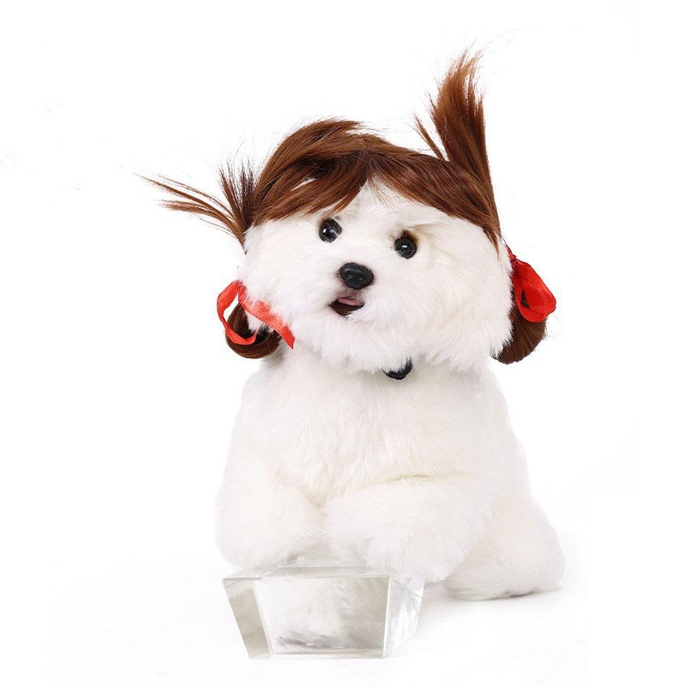 

Милый смешной парик для питомца, регулируемый дизайн с эластичной лентой, парик для кошки, парик для собаки, реквизит для косплея питомца, для фотографии, подарки для розыгрыша