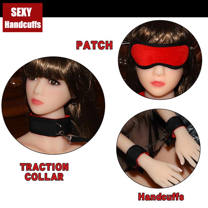 Sexy Nylon BDSM Kit Plush Sex Bondage Sex Toys for Women Set Handcuff Exotic Accessories Adult Games Whip Nipple Clamp Sex Shop