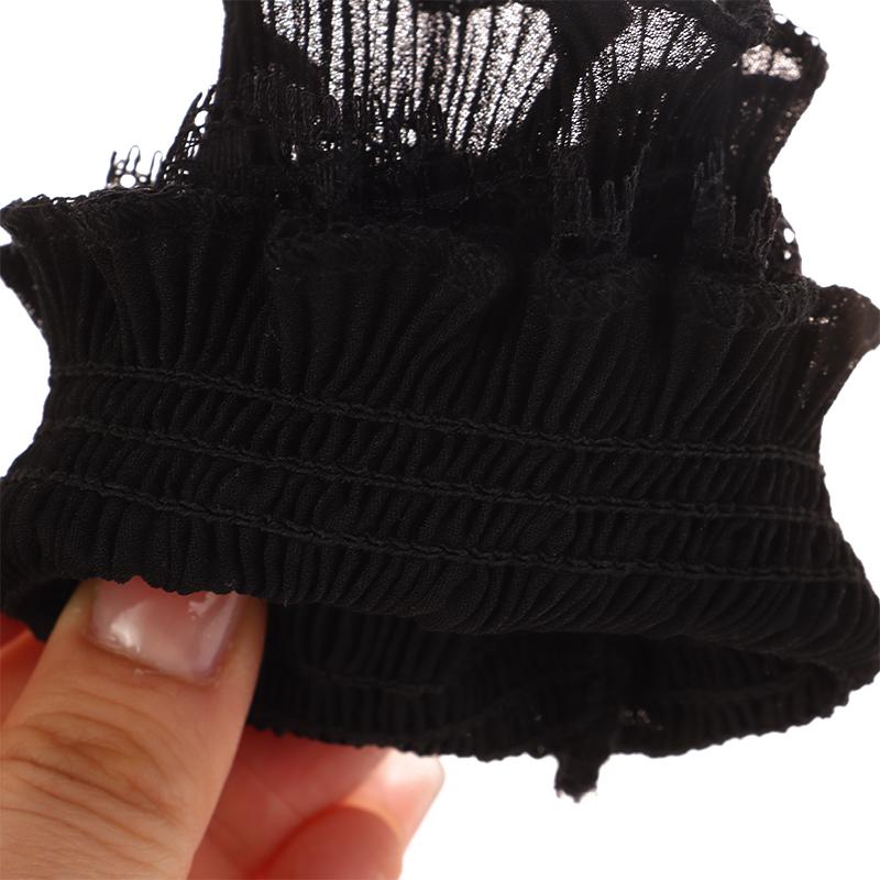 1Pair Nail Po Glove Nail Art Lace Fake Pleated Cuff Manicure Props