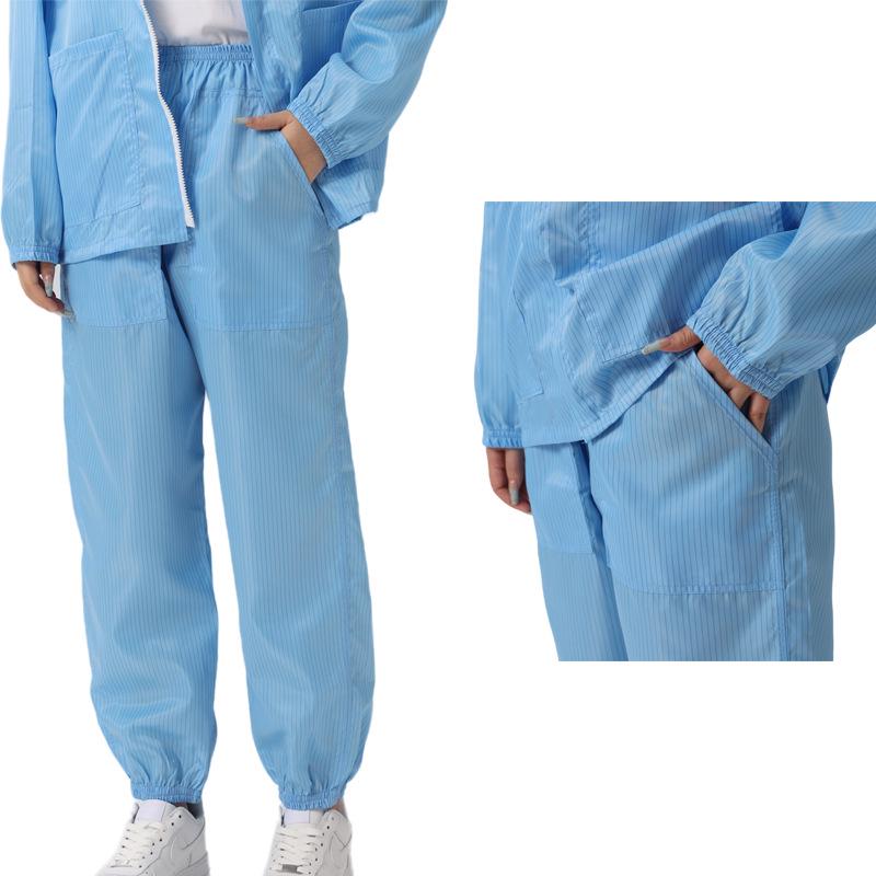 Unisex Dünne Antistatische Staubdichte Hose mit Taschen - Waschbare Schutzkleidung für Reinräume
