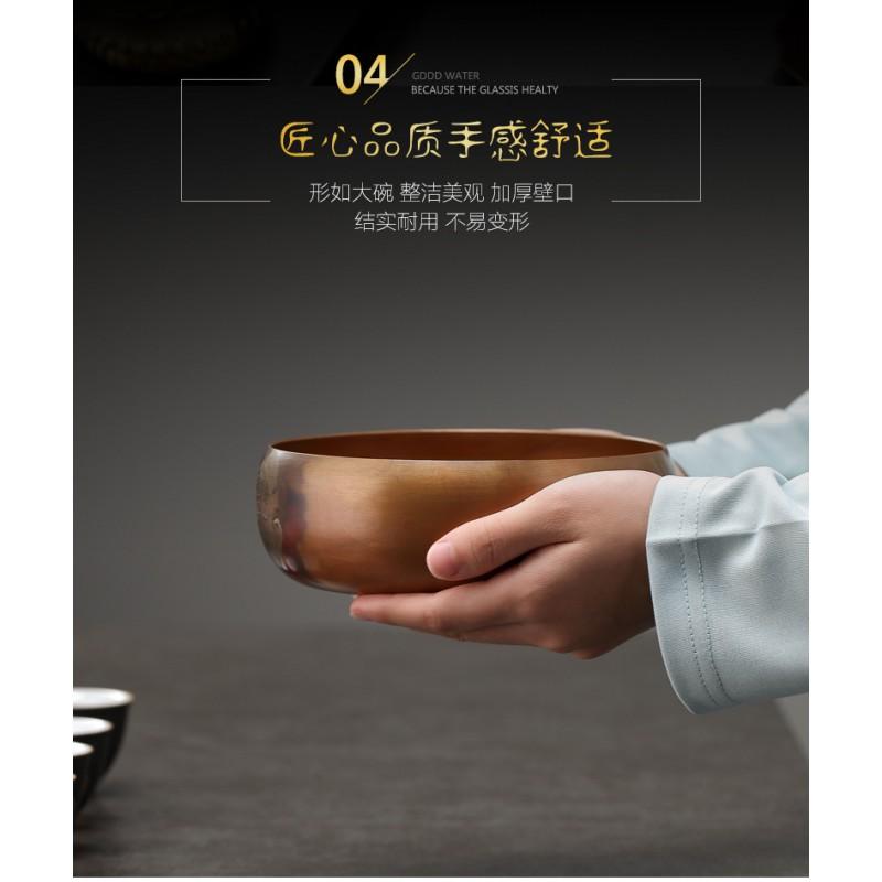 Handcrafted Japanese Style Copper Tea Washer Gongfu Set Brush Cleaning Bowl