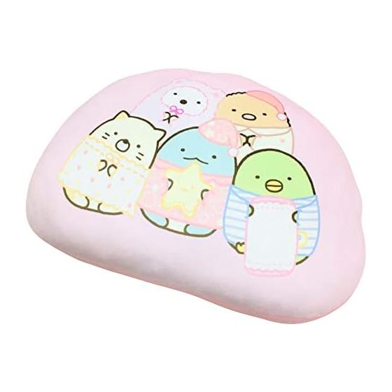 MORIPiLO Body Pillow Sumikko Gurashi Lizard Polar Bear Cat (Mochi Mochi Die-cut Cushion) Skin-friendly Fluffy Goods Stuffed Toy Nap Pillow Pink
