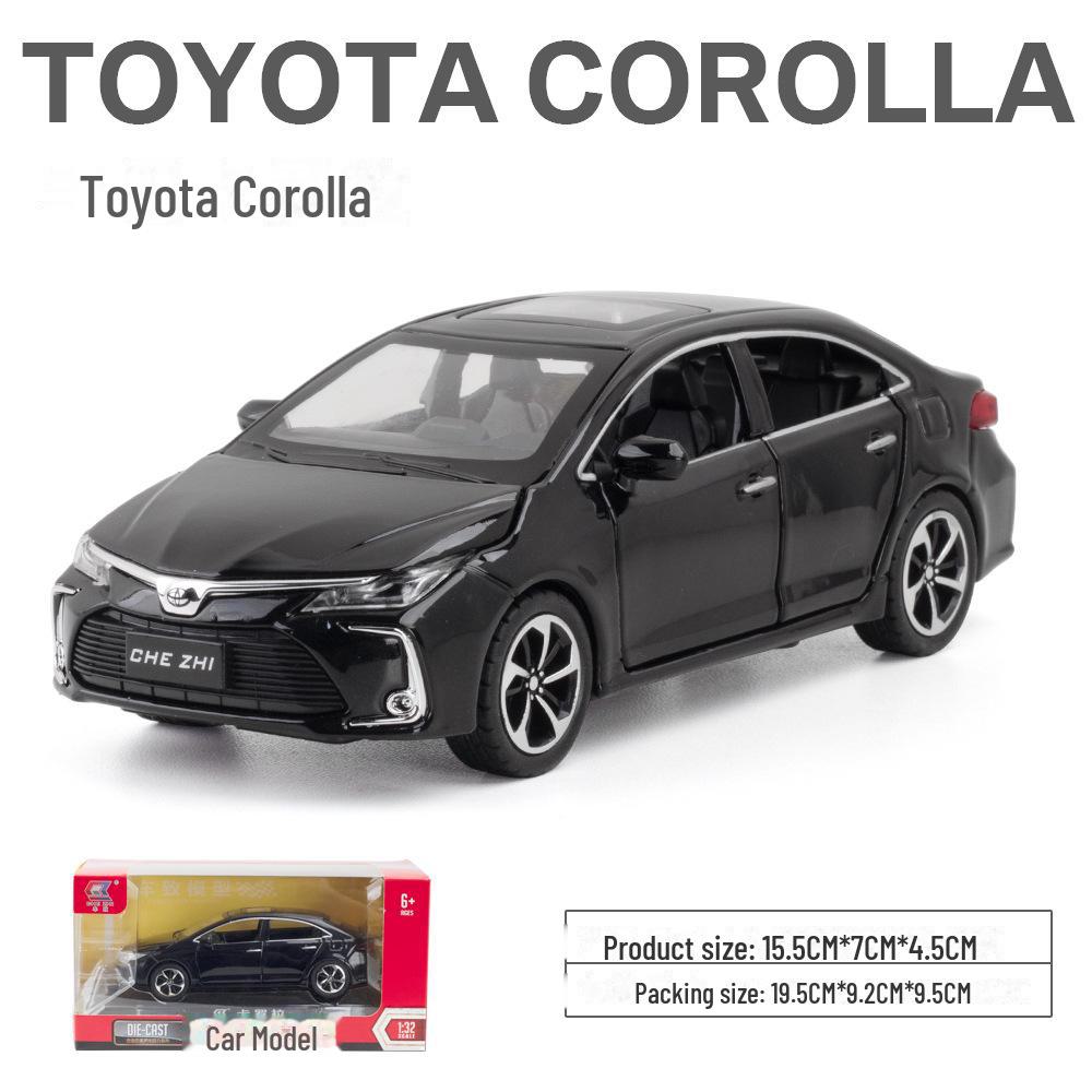 1:32 Toyota Corolla Metal Model Car with Sound & Light - Pull Back Alloy Toy for Boys