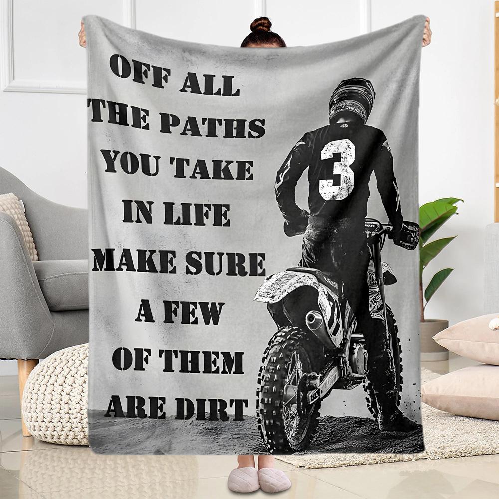 Motocross Adventure Sport Flanelldecke - Weich und geeignet für Sofas, Betten, Büros, Reisen, alle Jahreszeiten und das beste Geschenk für die Feiertage.