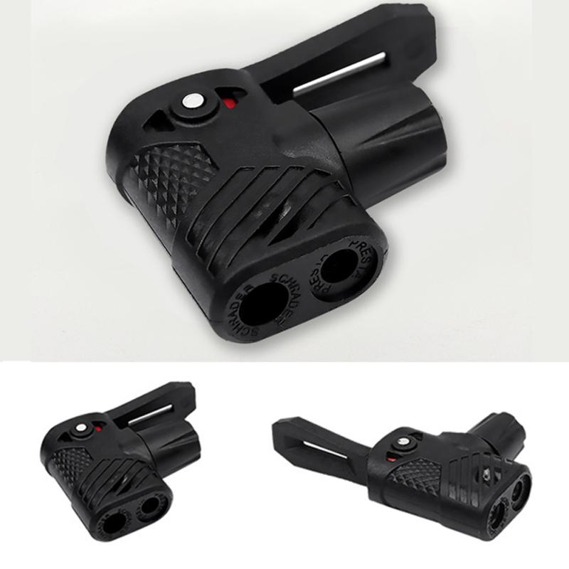 Bicycle Inflatable Nozzle Valve Convertor Adapter Bicycle Accessories Compatible For Schrader Valve