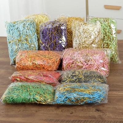 Festive Gold Thread & Paper Raffia Filler for Wedding Candy Box Gifts with Luminous Gold Foil Shreds, 2025 Edition