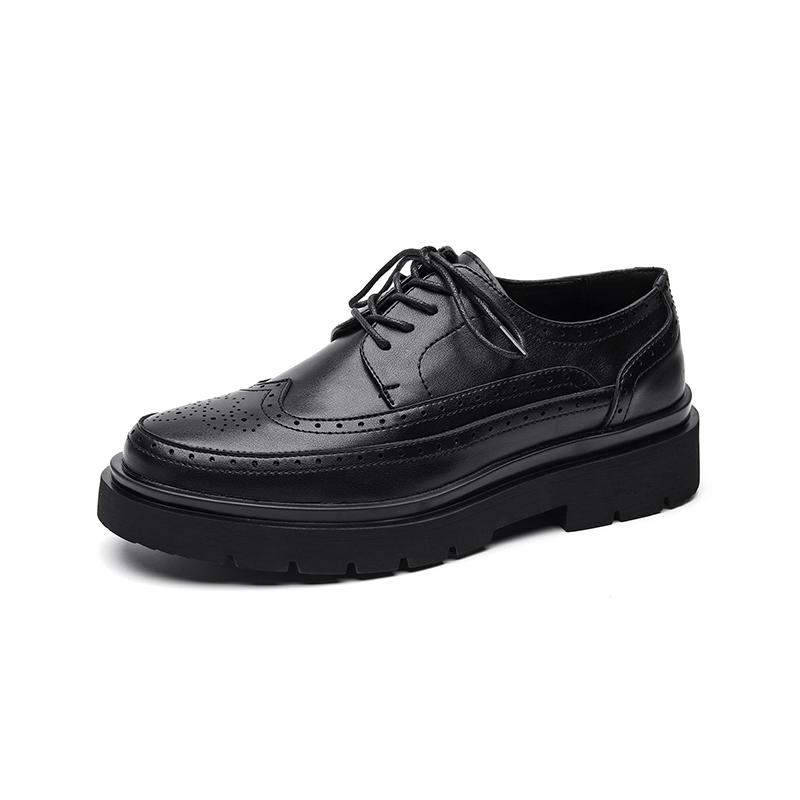 British Style Platform Casual Shoes 2024 New Comfortable Casual Shoes Classic Business Oxford Shoes All-match Brogue Male Shoes