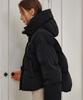 Maloupe 6313 Crop Hooded Down Jumper (Black)