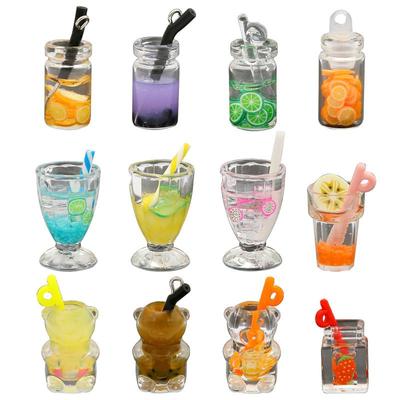 Imitation Resin Fruit Cup Pendant for DIY Jewelry Accessories