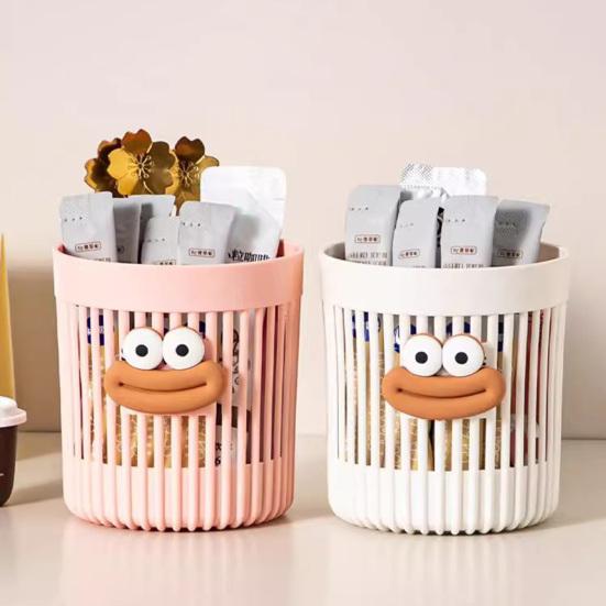 2 st Tecknad Pennställ Söt Stor Mun Skrivbordsorganisatör för Hemmakontor Mångsidig Förvaring för Pennor Sminkborstar Kreativ Gåva för Barn Vuxna