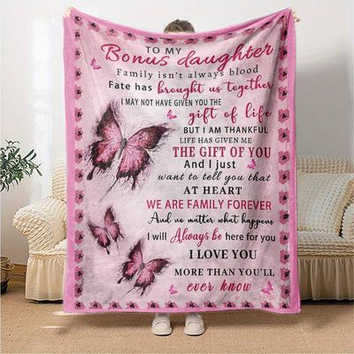 Pink Butterfly Cozy Blanket Warmthful Decor Suitable for Sofa Couch Office Bed Picnics Ideal for All Seasons Stylish Decor Ideal Gift Y33