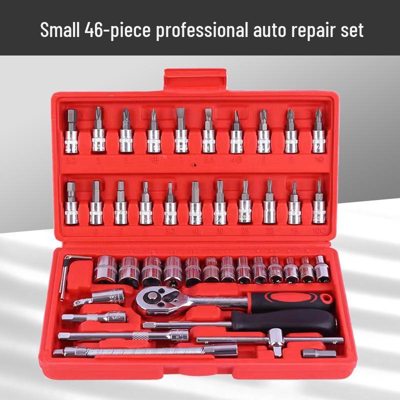 SNJUE 46-Piece Ratchet Wrench & Socket Repair Tool Set