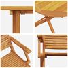 Folding Bistro Set 3 pcs Brown Solid Acacia Wood