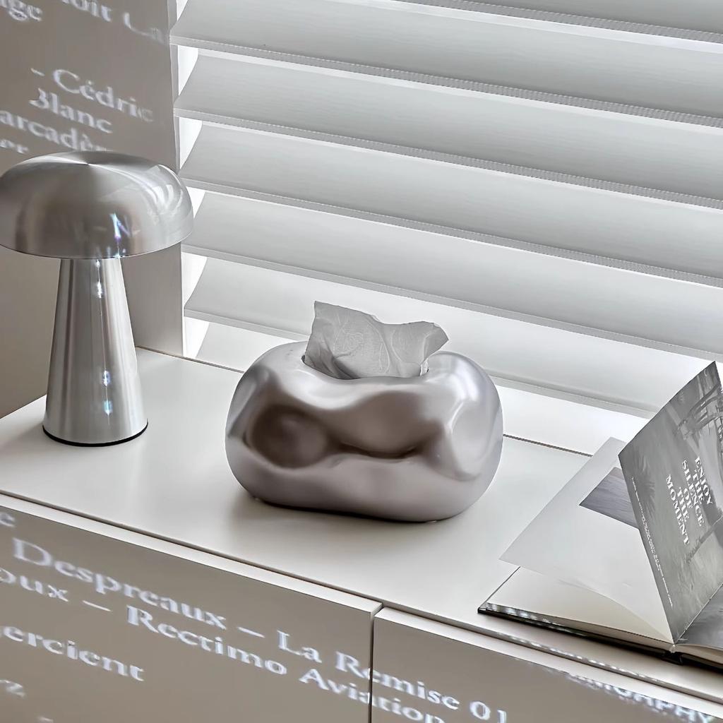 European-style Ceramic Tissue Box White High-end Restaurant Napkin Holder Home Dining Table Ceramic Tissue Box Home Decoration