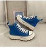 Brandneue 2025 Damen High-Top Canvas Schuhe: Höhenvergrößernde, Dicksohlige, Vielseitige, Lässige Sport-Sneaker für Frühling/Sommer