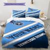 Name Individuell Tennessee Titans Logo Muster Bettwäsche Set Bettbezug Kissenbezug Heimdeko Geschenk (1 Bettbezug + 2 Kissenbezüge, ohne Füllung)
