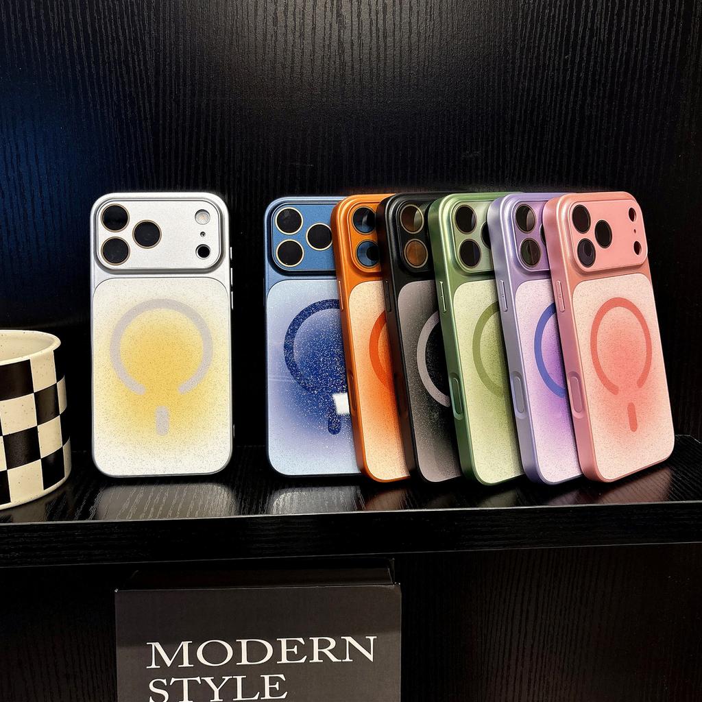Applicable To iPhone17proMax Gradual Change Glitter Magnetic Mobile Phone Case Apple 16 Smudge Advanced Sense 15 Protective Case