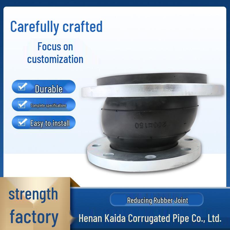 

Gongyi Flexible Eccentric Reducing Rubber Expansion Joint JDX Single Wave DN25 PN10 Rubber Flange