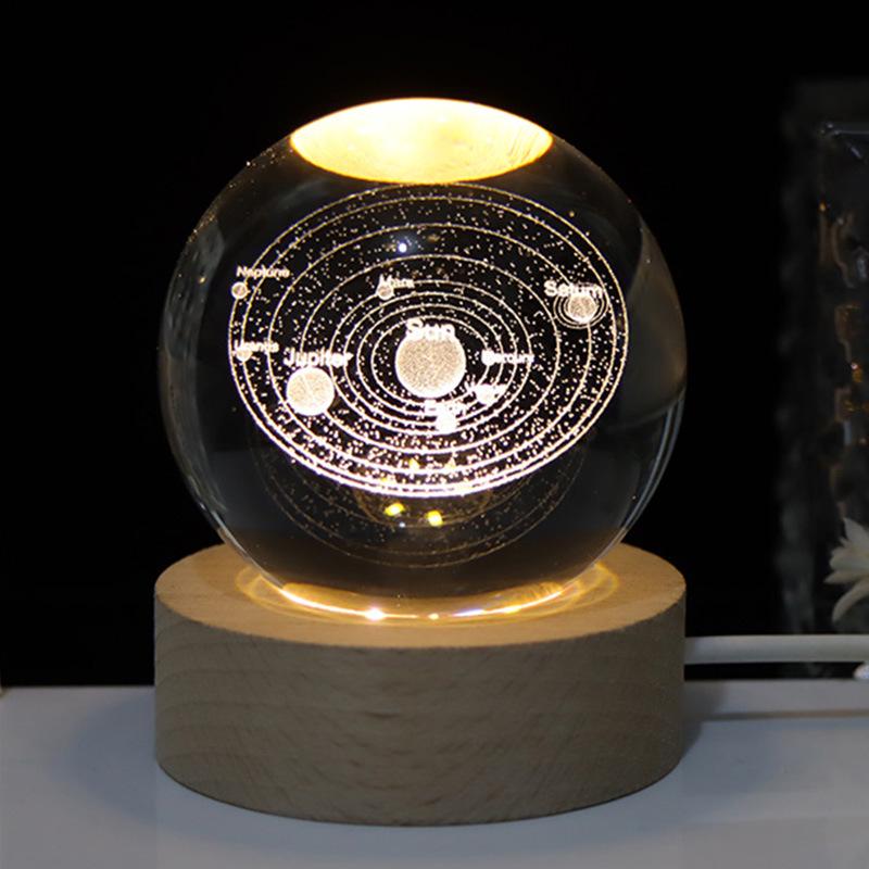 Starry Sky Crystal Ball Night Light - Creative Desktop Ornament Gift