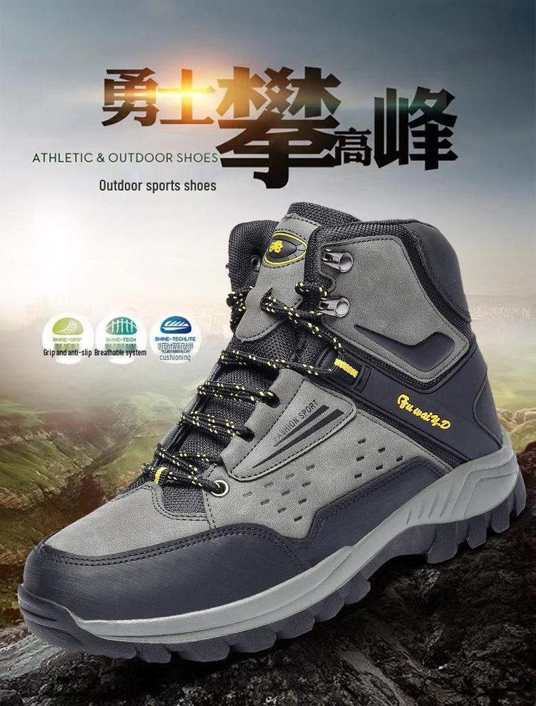 Herr Plus Size Högtoppade Varma Vandringsskor - Utomhus Vinter Gångskor